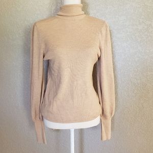 J.crew merino wool turtle neck ballon sleeve sweater